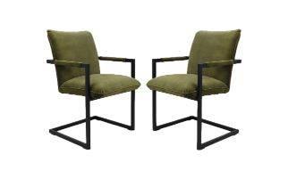 Set van 2 eetkamerstoelen Boston velvet