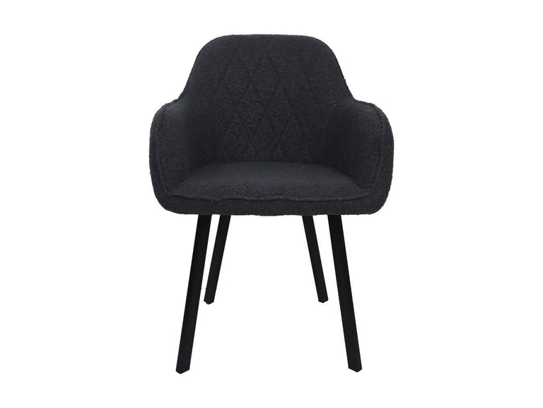 Set van 2 eetkamerstoelen Demi teddystof