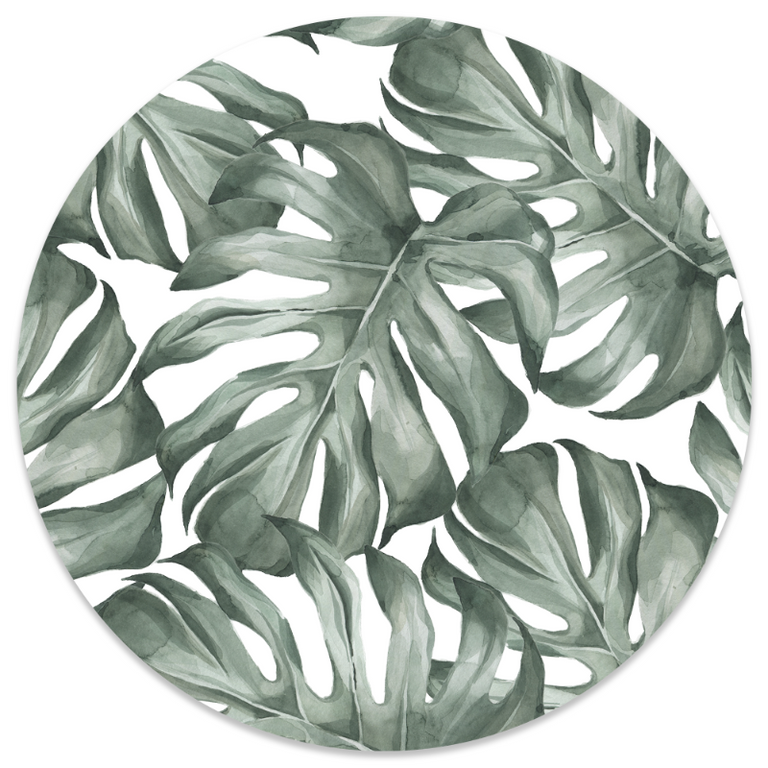 Wanddecoratie cirkel Leaf outdoor