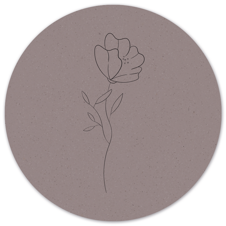 Wanddecoratie cirkel Minimal Flower outdoor