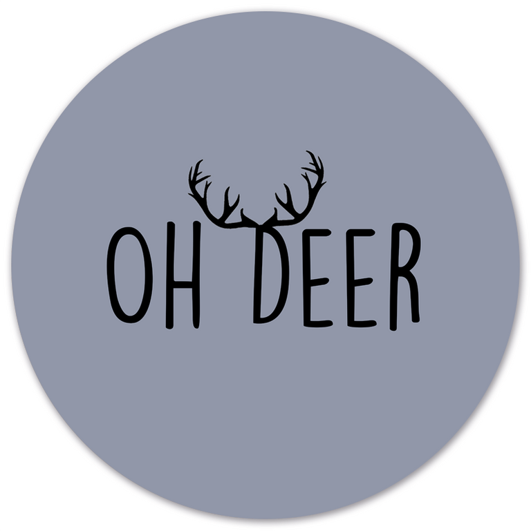 Wanddecoratie cirkel Oh Deer outdoor