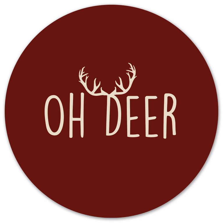 Wanddecoratie cirkel Oh Deer outdoor