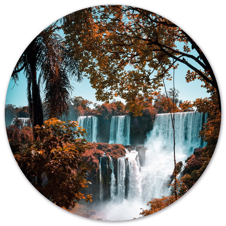 Wanddecoratie cirkel Waterfall outdoor