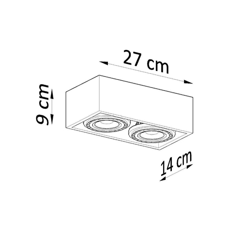 2-lichts Plafondlamp Quatro