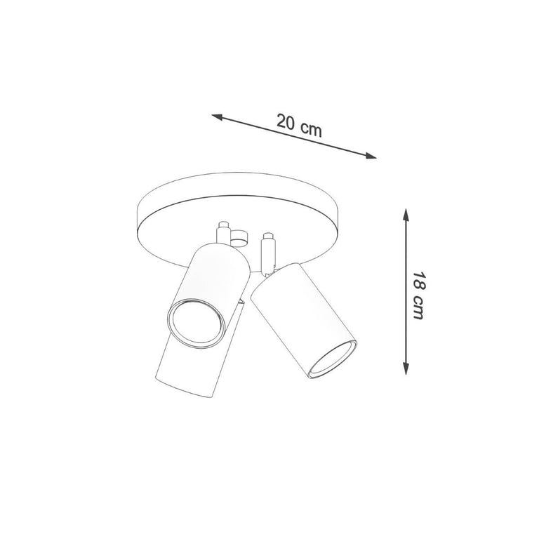 3-lichts plafondlamp Ring