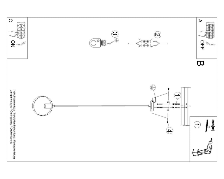 Hanglamp Tycan 1-licht