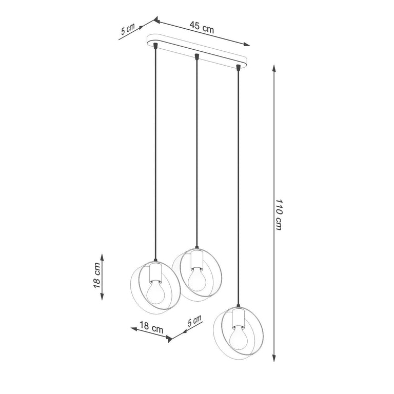 Hanglamp Tycan 3-lichts