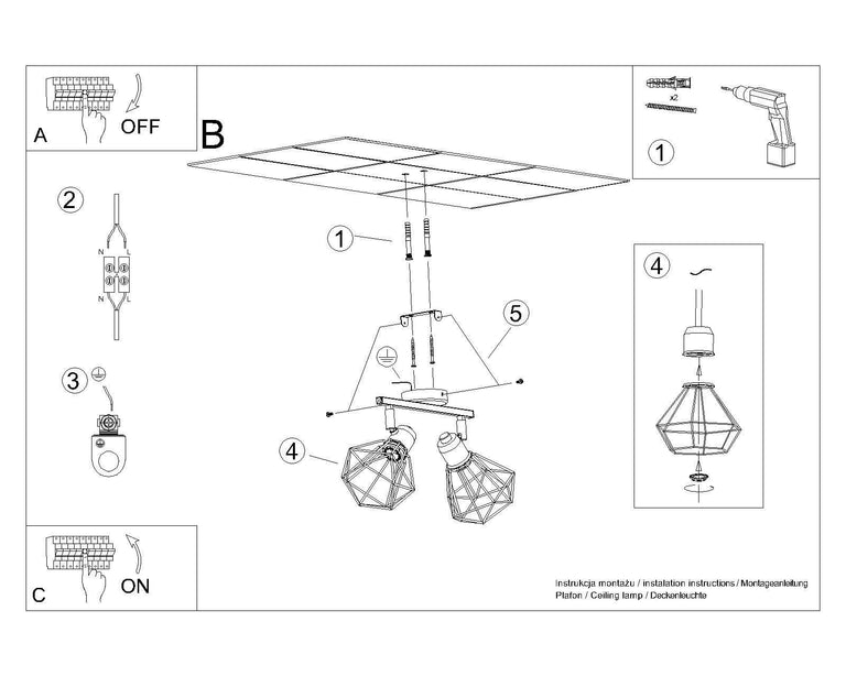 Plafondlamp Arte