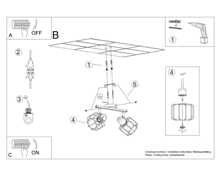 Plafondlamp Beluco