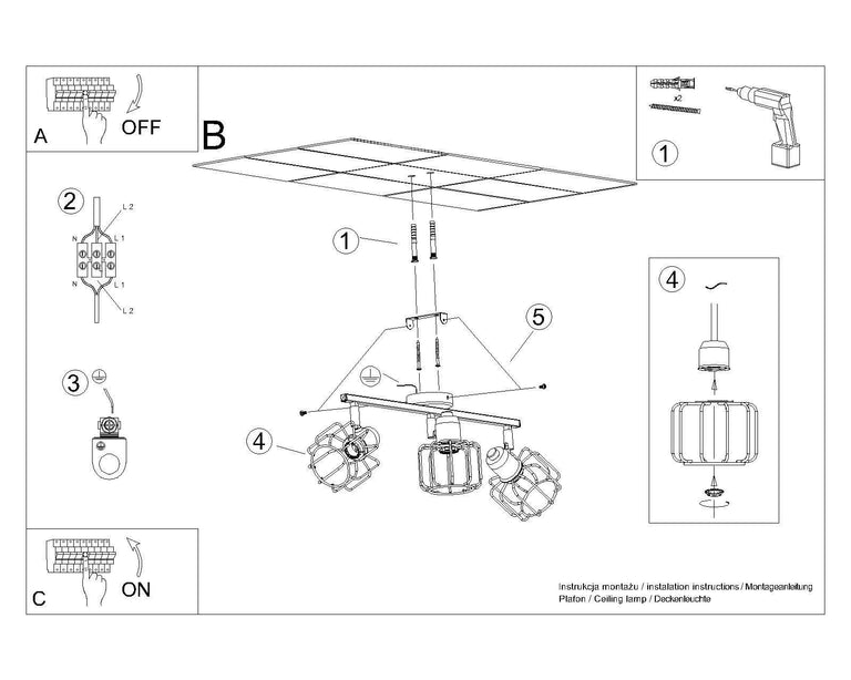 Plafondlamp Beluco