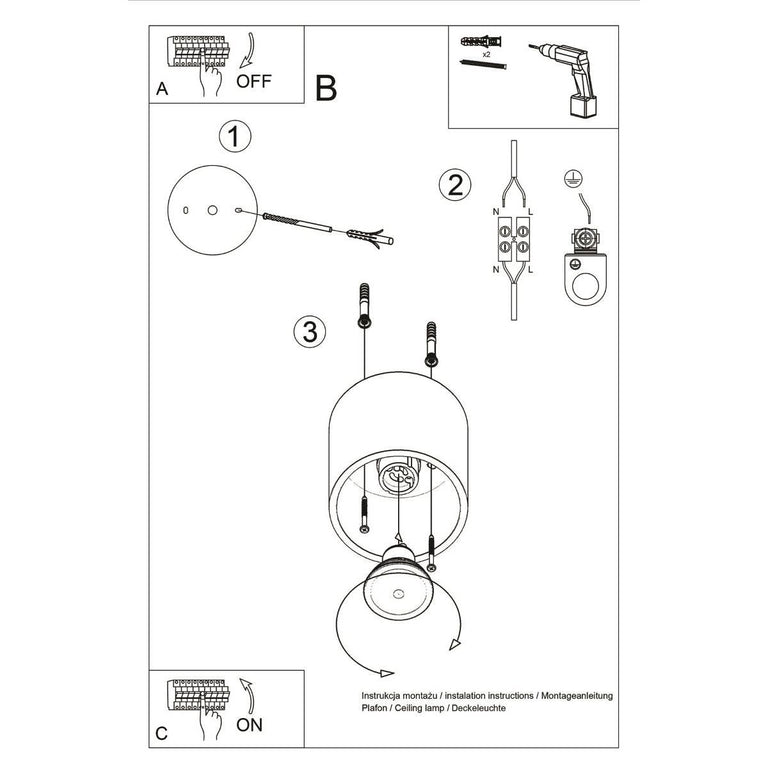 Plafondlamp Orbis