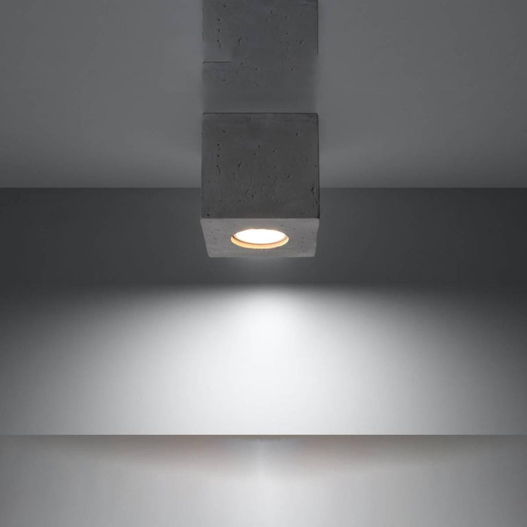 Plafondlamp Quad beton