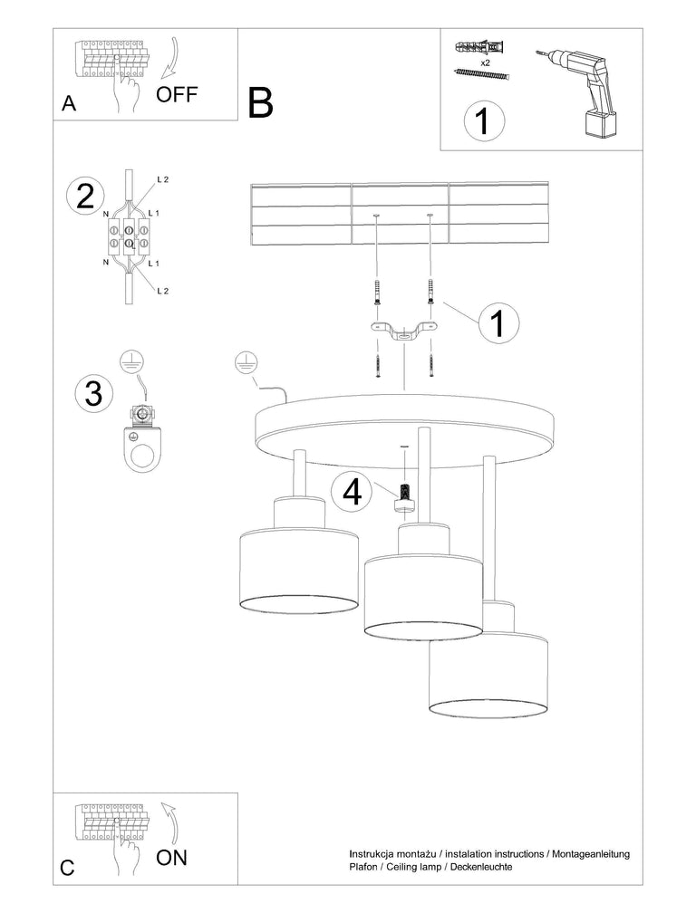 Plafondlamp Savro