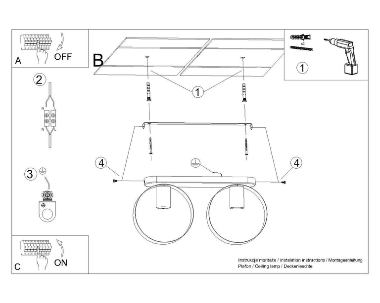 Plafondlamp Tycan