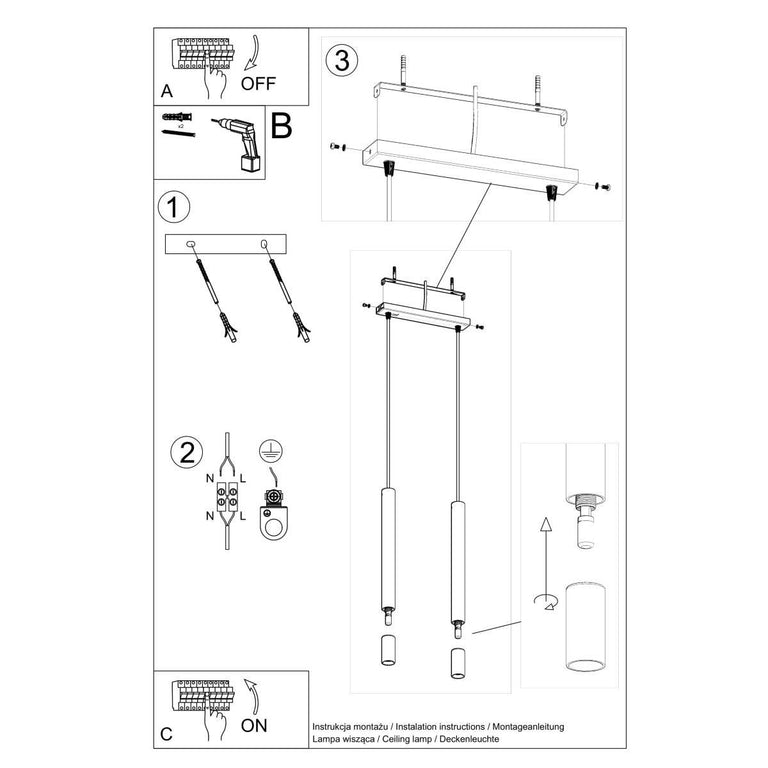 Set van 2 hanglampen Wezyr