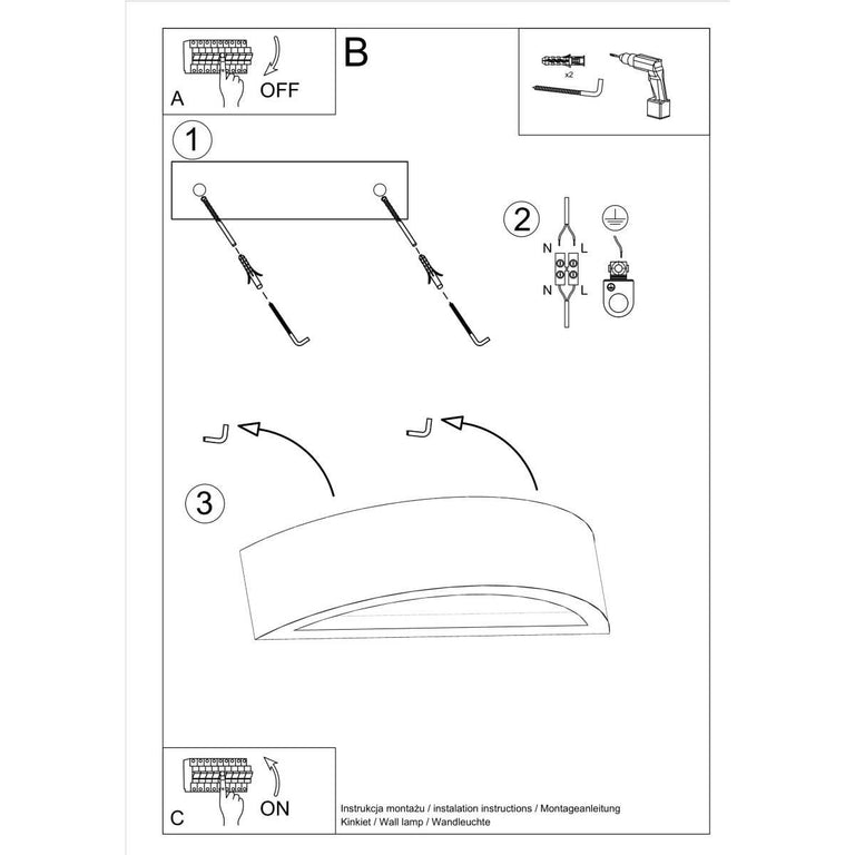 Wandlamp Atena beton