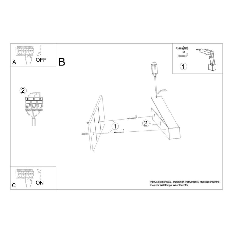 Wandlamp Pinne L 4000K