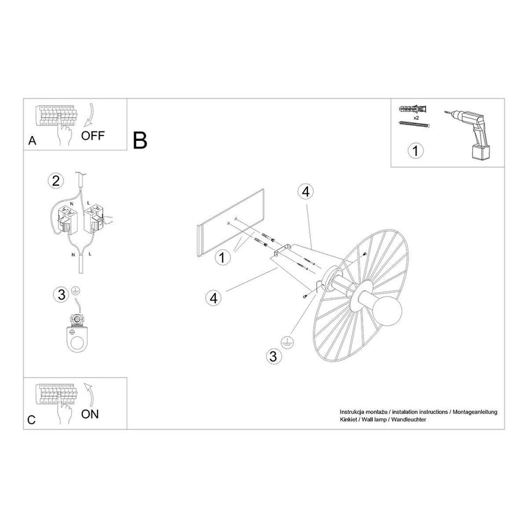 Wandlamp / Plafondlamp Sirkel