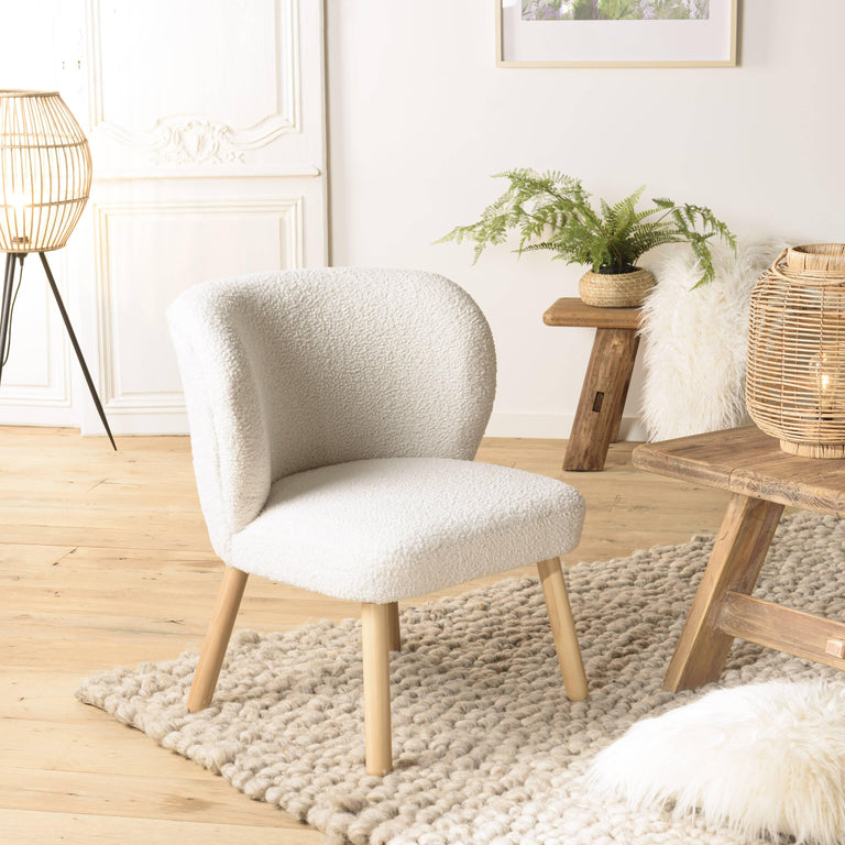 Fauteuil Agathe houten poten