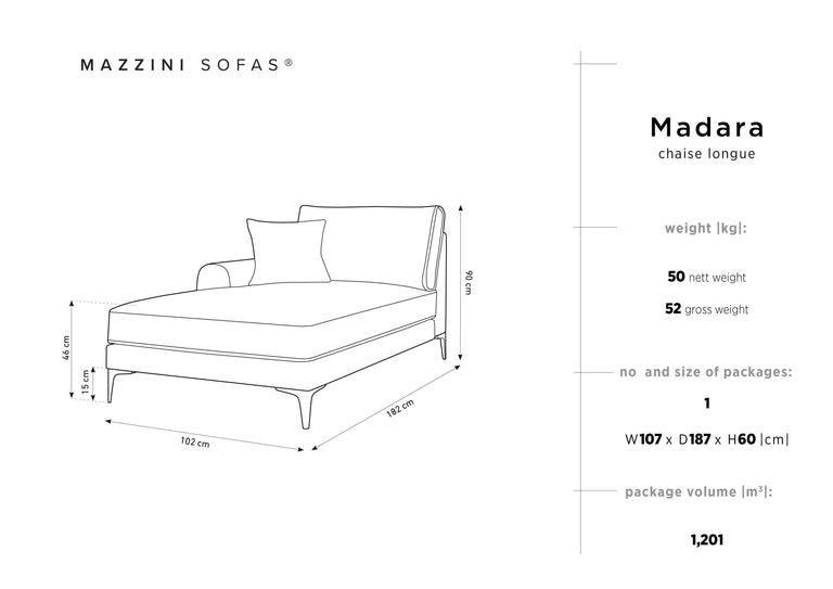 Chaise longue Madara links