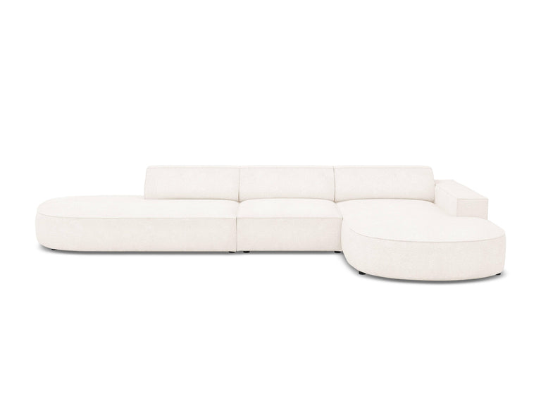 5-zitshoekbank Jodie bouclé Chaise Longue rechts