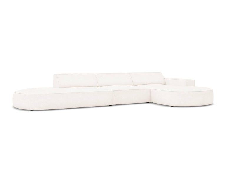 5-zitshoekbank Jodie bouclé Chaise Longue rechts