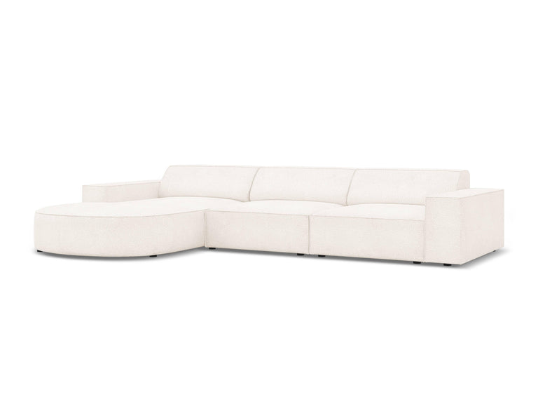 4-zits hoekbank Jodie bouclé Chaise Longue links