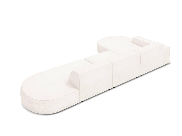 5-zits hoekbank Jodie bouclé Chaise Longue links