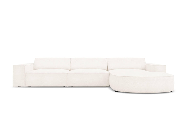 4-zits hoekbank Jodie bouclé Chaise Longue rechts