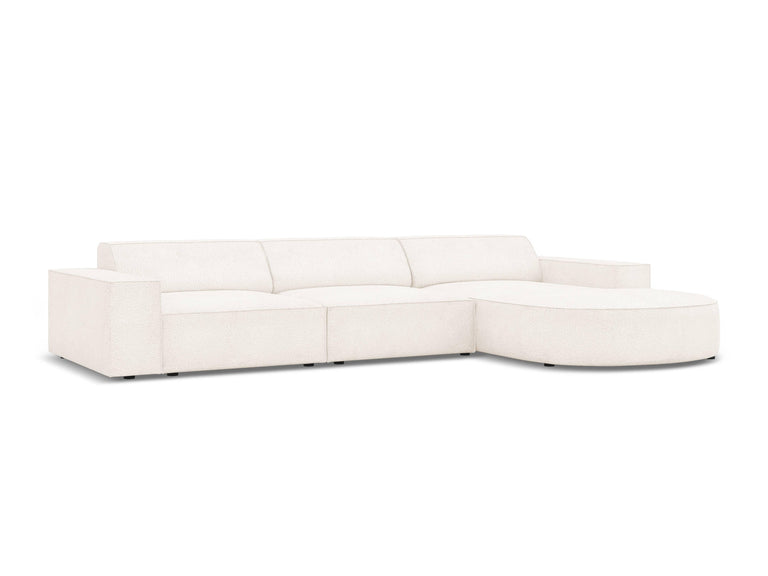 4-zits hoekbank Jodie bouclé Chaise Longue rechts