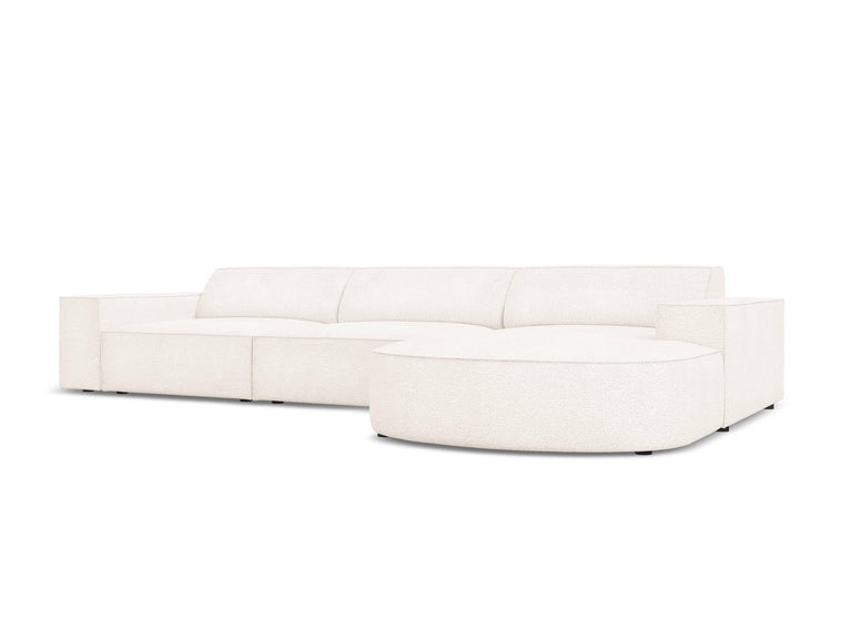 4-zits hoekbank Jodie bouclé Chaise Longue rechts