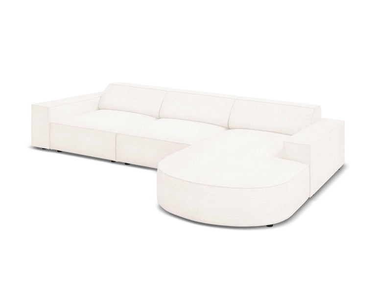 4-zits hoekbank Jodie bouclé Chaise Longue rechts