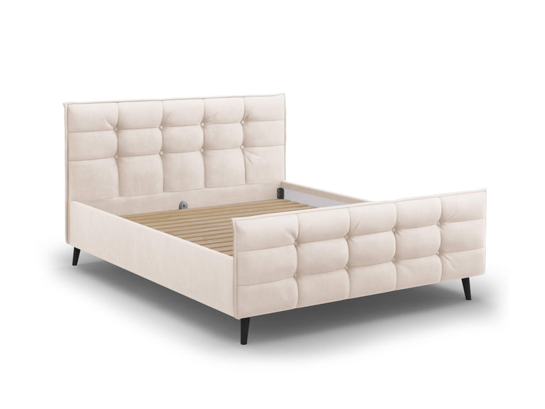 Bedframe met hoofdbord Bruce velvet 160 x 200 cm