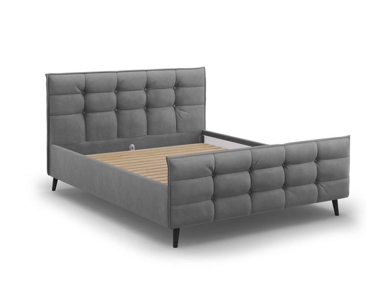 Bedframe met hoofdbord Bruce velvet 160 x 200 cm