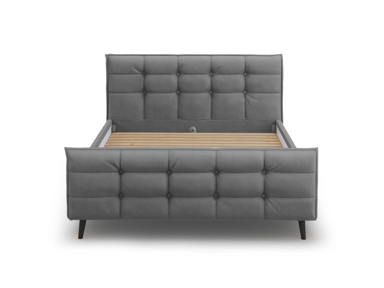 Bedframe met hoofdbord Bruce velvet 160 x 200 cm