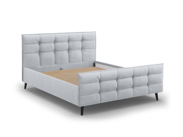 Bedframe met hoofdbord Bruce velvet 160 x 200 cm