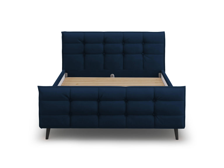 Bedframe met hoofdbord Bruce velvet 160 x 200 cm