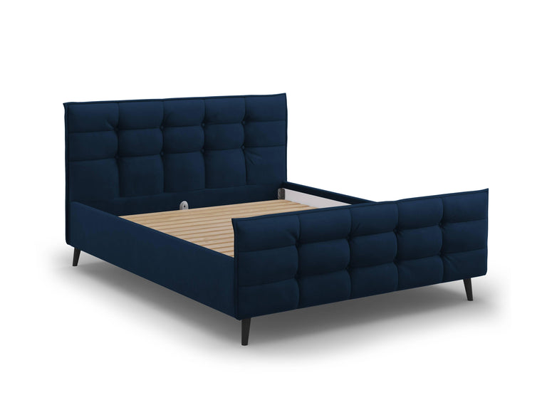 Bedframe met hoofdbord Bruce velvet 180 x 200 cm