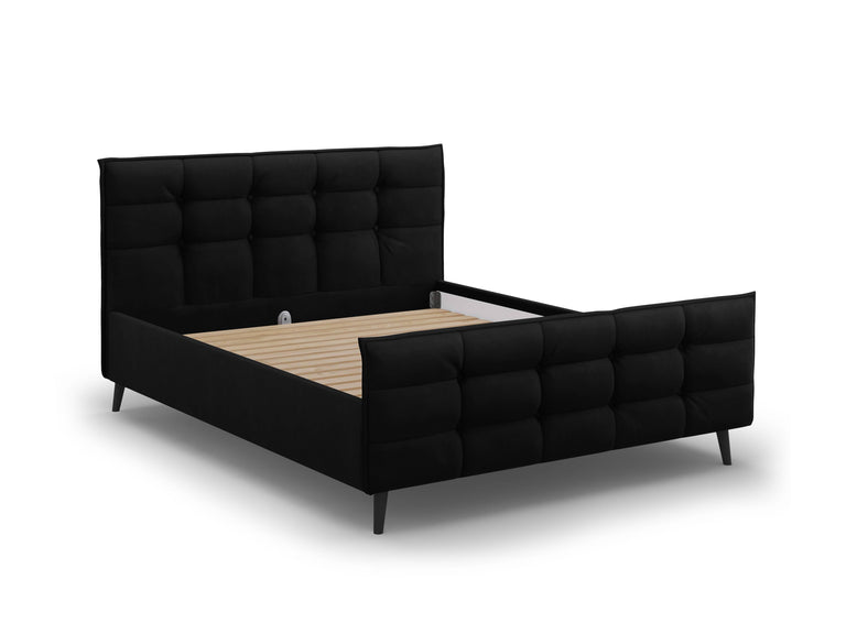 Bedframe met hoofdbord Bruce velvet 160 x 200 cm