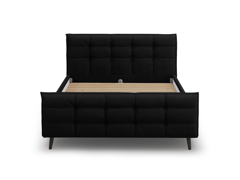 Bedframe met hoofdbord Bruce velvet 160 x 200 cm