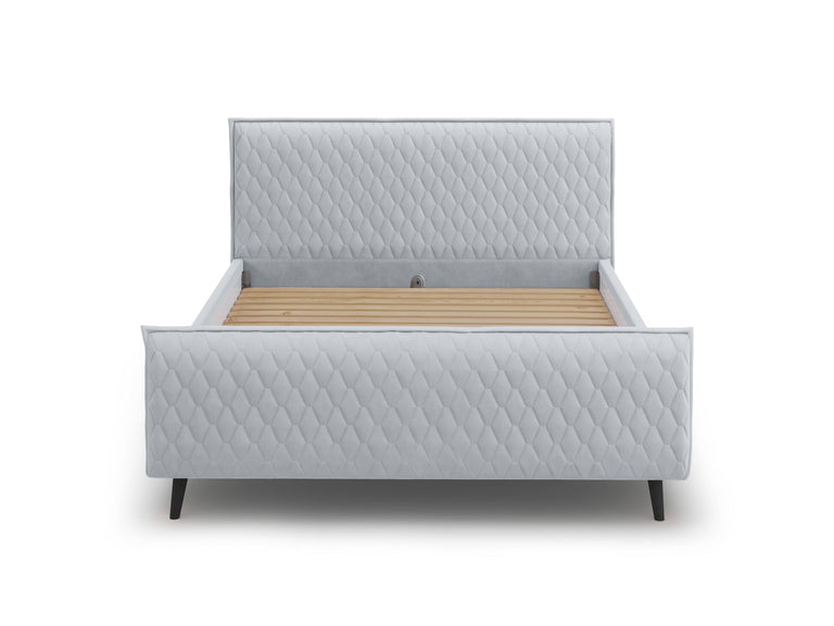 Bedframe met hoofdbord Criss velvet 160 x 200 cm