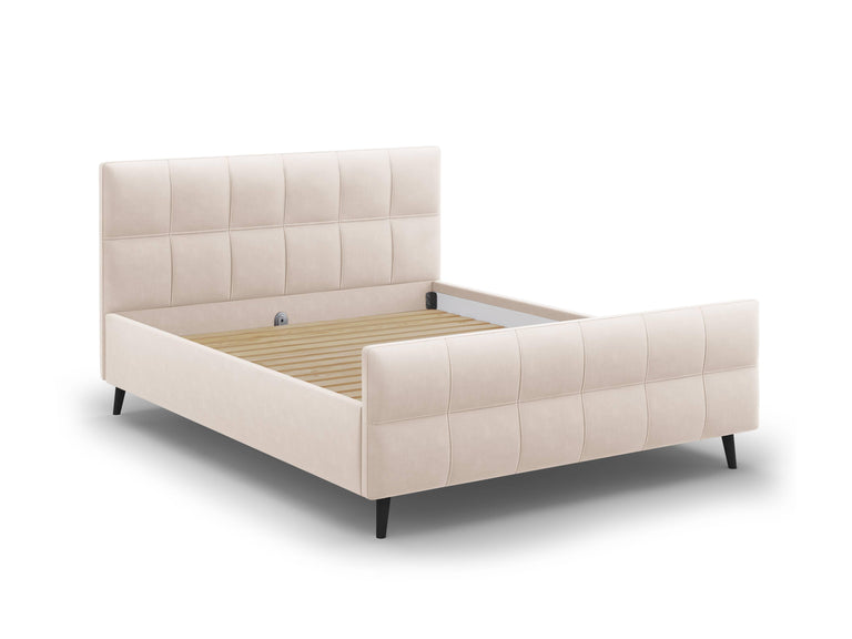 Bedframe met hoofdbord Gigi velvet 160 x 200 cm