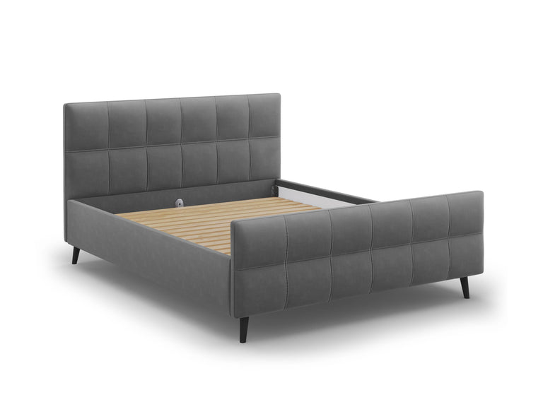 Bedframe met hoofdbord Gigi velvet 160 x 200 cm