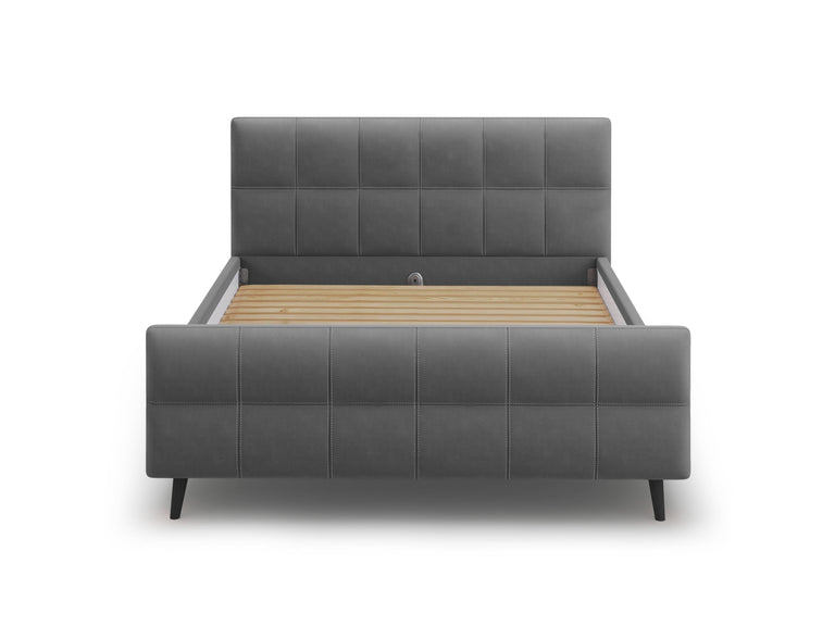 Bedframe met hoofdbord Gigi velvet 160 x 200 cm