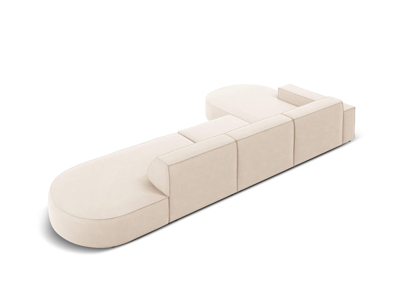 5-zits hoekbank Jodie velvet Chaise Longue links