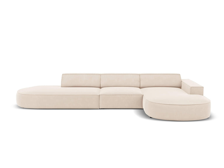 5-zits hoekbank Jodie velvet Chaise Longue rechts