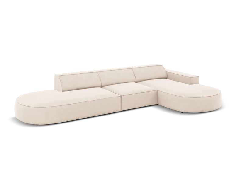 5-zits hoekbank Jodie velvet Chaise Longue rechts