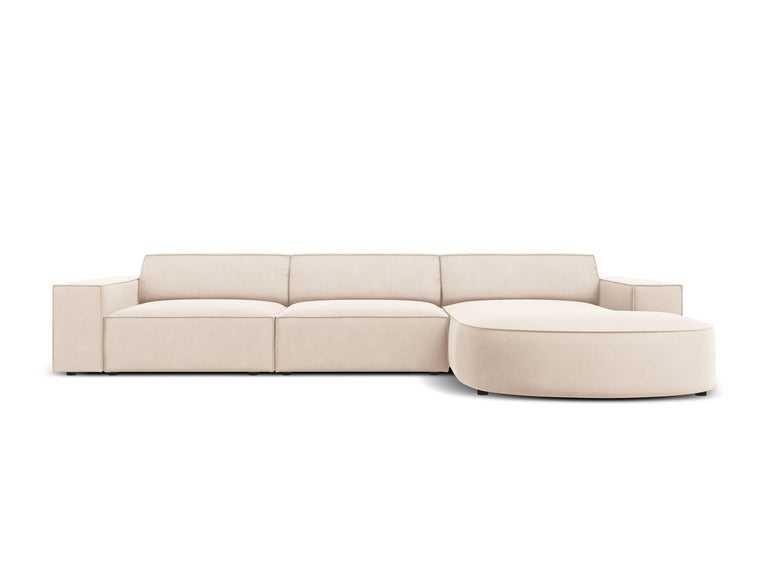 4-zits hoekbank Jodie velvet Chaise Longue rechts