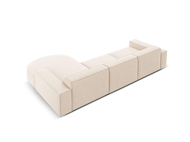 4-zits hoekbank Jodie velvet Chaise Longue rechts