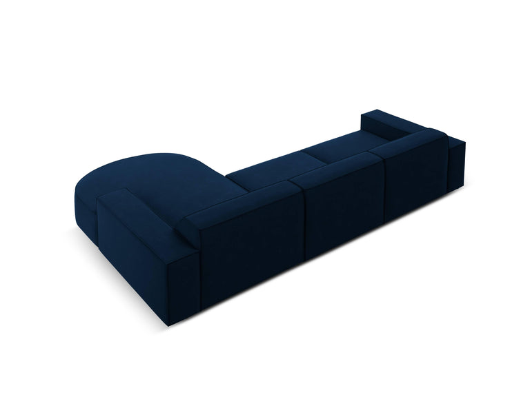 4-zits hoekbank Jodie velvet Chaise Longue rechts